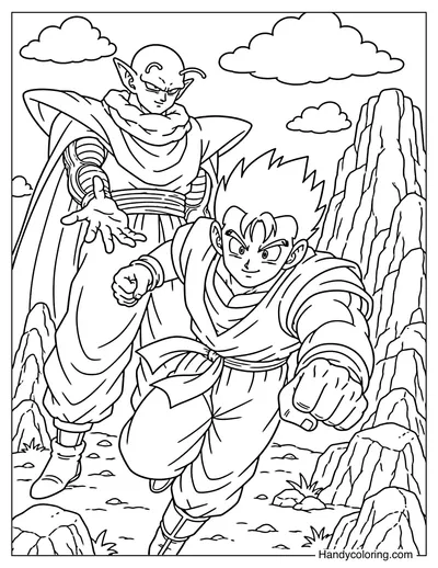 Gohan and Piccolo Mountain Training