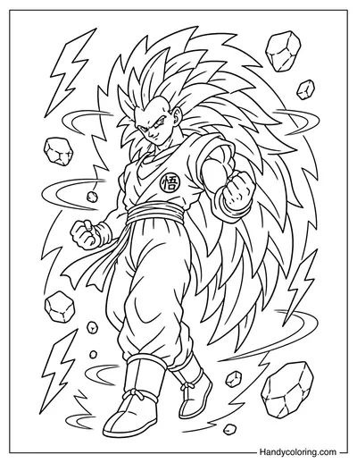 Goku Super Saiyan 3 Roaring Pose