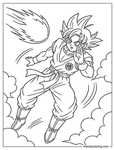 Goku Super Saiyan God Dodging Attack