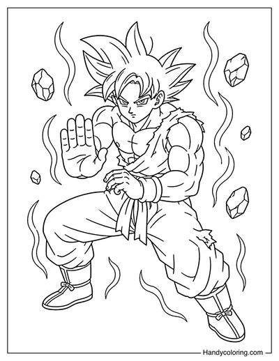 Goku Ultra Instinct Defensive Pose