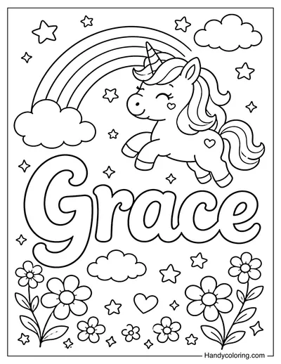 Grace with Magical Unicorn