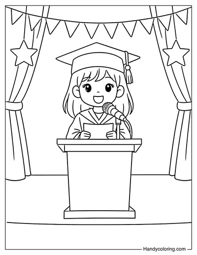 Graduate Student Giving a Speech
