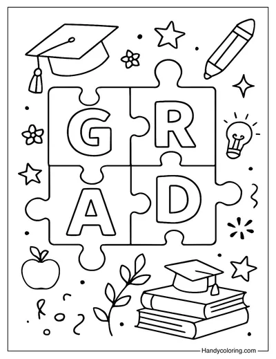 Graduation Puzzle Fun Page
