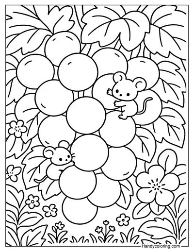 Grape Glow Coloring Page