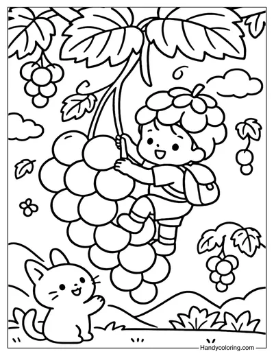 Grapevine Adventure Coloring Page