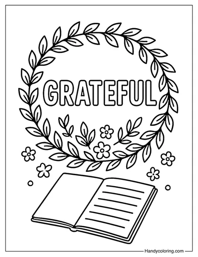 Grateful Coloring Page