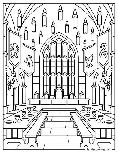 Great Hall with Floating Candles