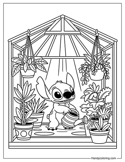 Greenhouse Stitch Coloring Page