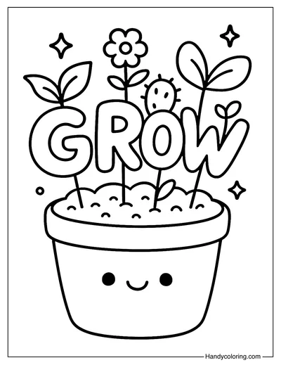 Grow Coloring Page