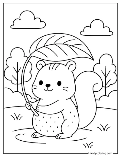 Guava Squirrel Coloring Page