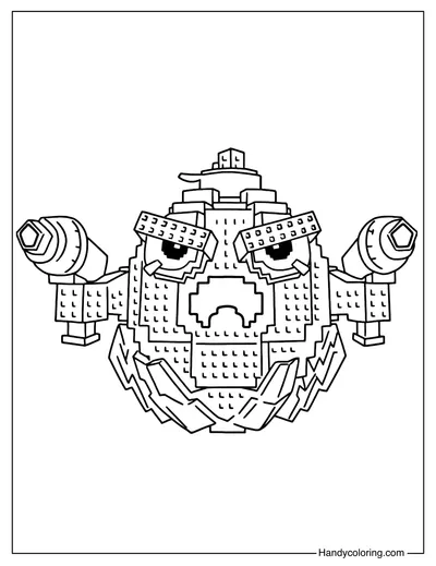 Gunion Coloring Page Plants vs Brainrots