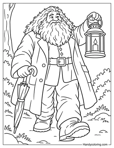 Hagrid Holding a Lantern