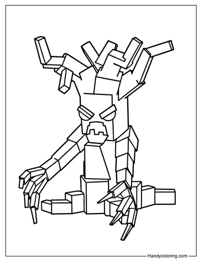 Hallow Tree Coloring Page Plants vs Brainrots