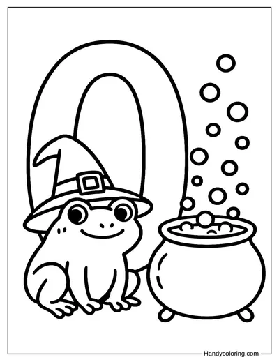 Halloween Number 0 Coloring Page