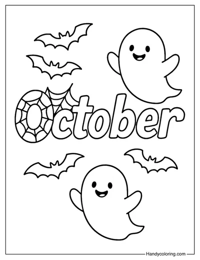 Halloween October Coloring Page