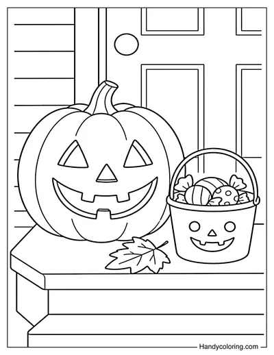 Halloween Pumpkin Porch