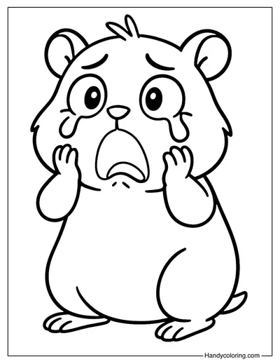 Hamster Drama Coloring Page