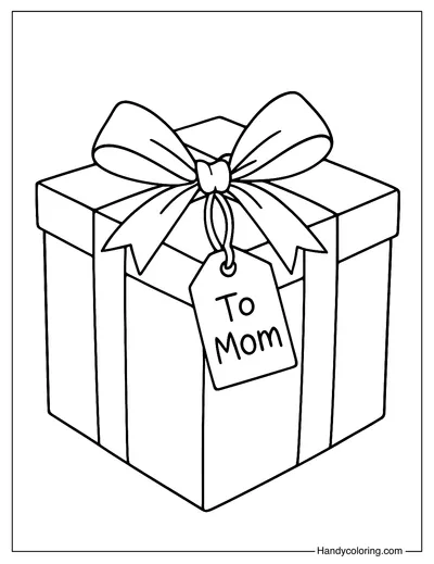 Handmade Gift for Mom Coloring Page