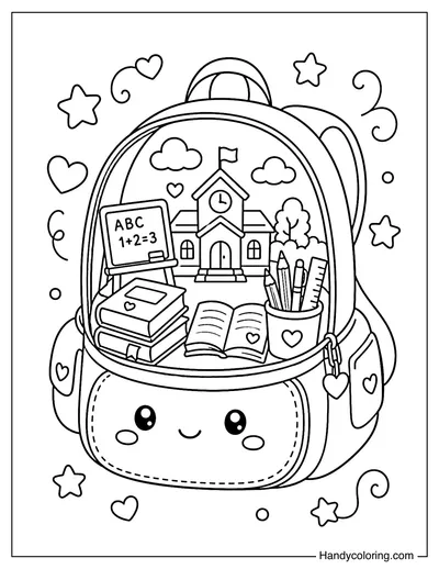 Happy Backpack with Tiny School World