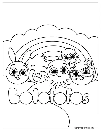 Happy Bolofofos Coloring Page