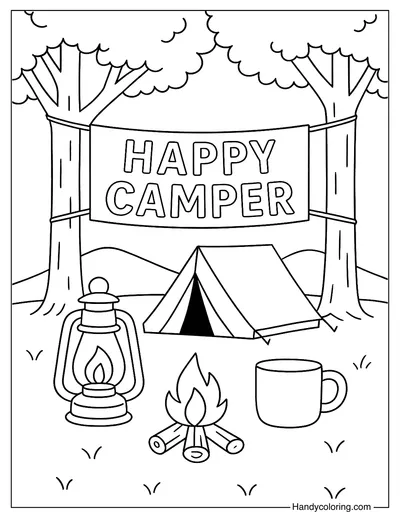 Happy Camper Banner Page