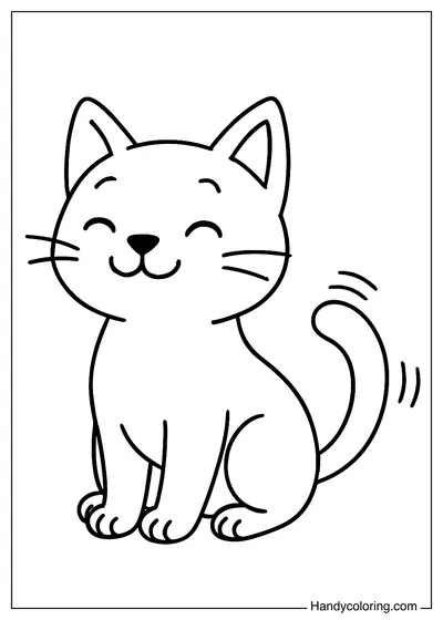 Happy Cat Coloring Book
