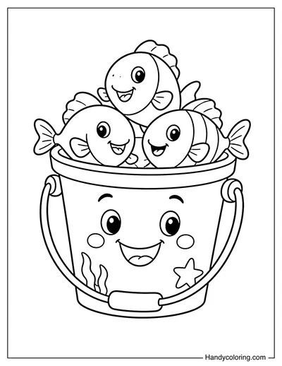 Happy Fishing Bucket Face