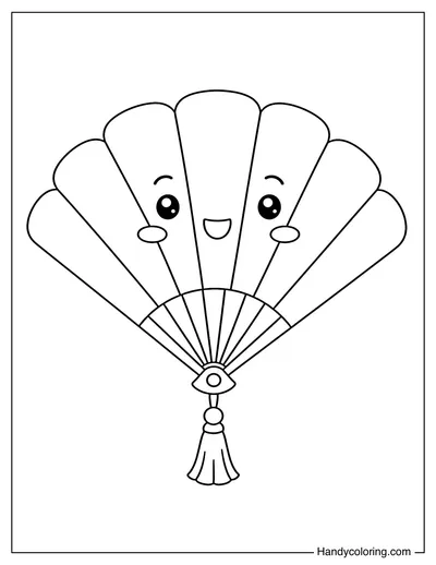 Happy Foldable Fan