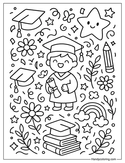 Happy Graduation Doodles Page