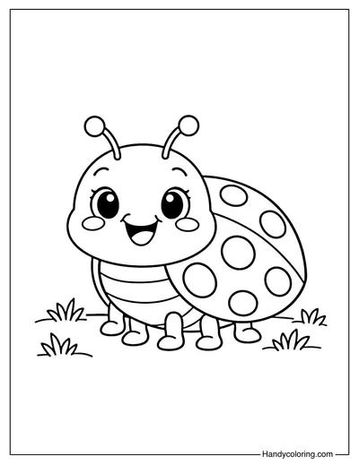 Happy Smiling Ladybug