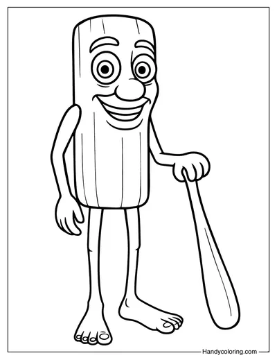 Happy Tung Tung Tung Sahur Coloring Page