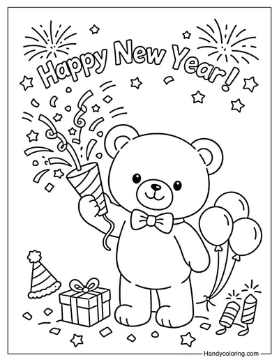 Hapy New Year Teddy Bear