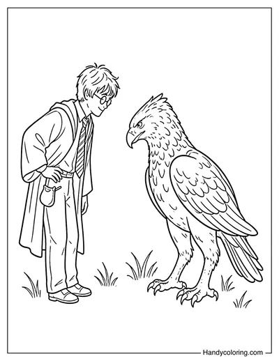 Harry Potter Bowing to Buckbeak