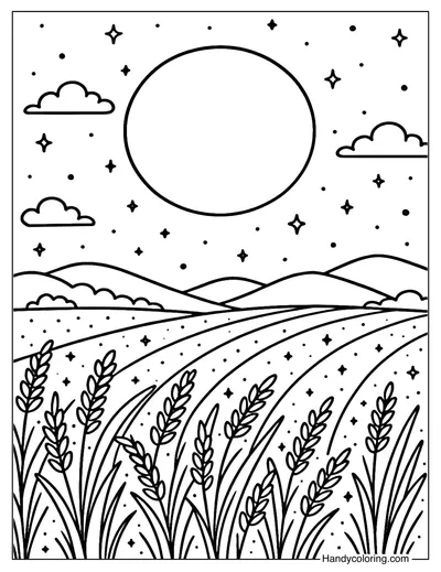 Harvest Moon Coloring Page