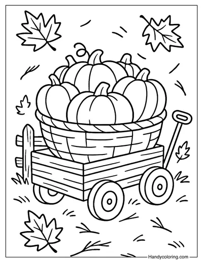 Harvest Pumpkin Coloring Page