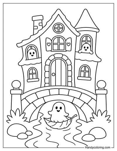 Haunted House Bridge Over a Tiny Stream