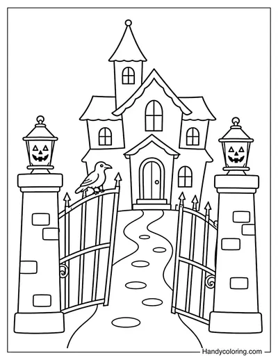Haunted House with a Broken Front Gate