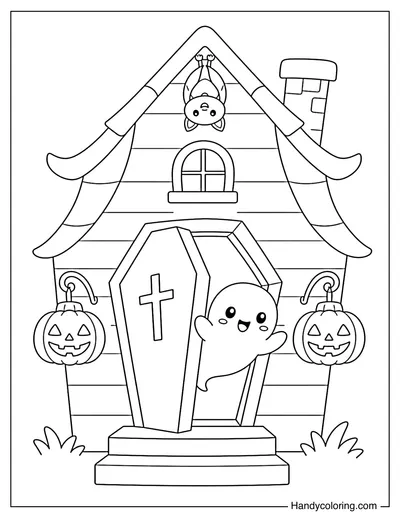 Haunted House with a Coffin Doorway