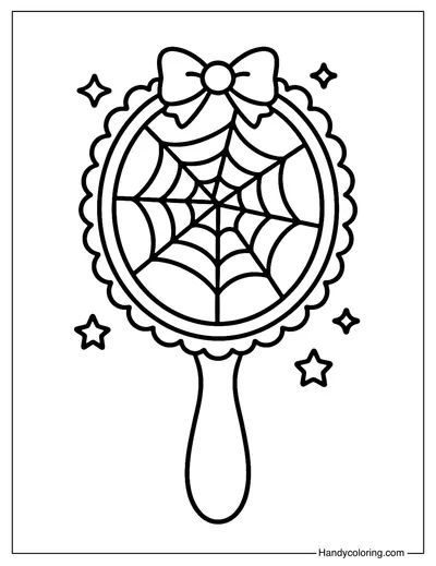 Haunted Mirror Coloring Page