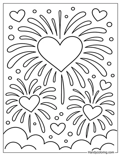 Heart Shape Fireworks