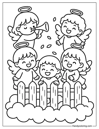 Heavenly Fence Coloring Page