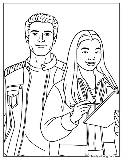 Henry Hart with Missy Martin Coloring Page