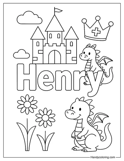 Henry Name Coloring Page