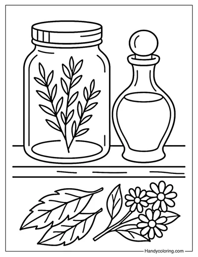Herbal Witchcraft Coloring Page