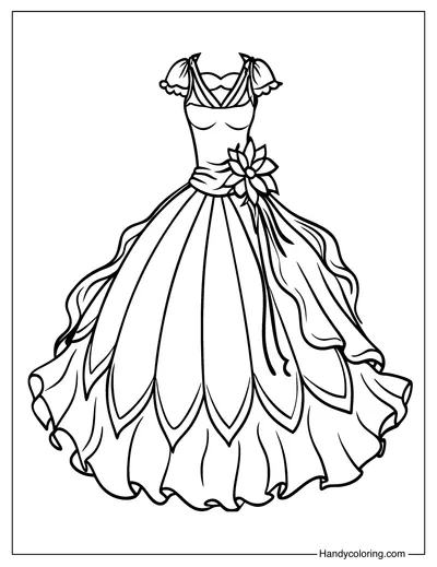 High-end Party Dresses Coloring