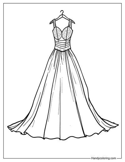 High Fashion Dress Coloring Sheeet