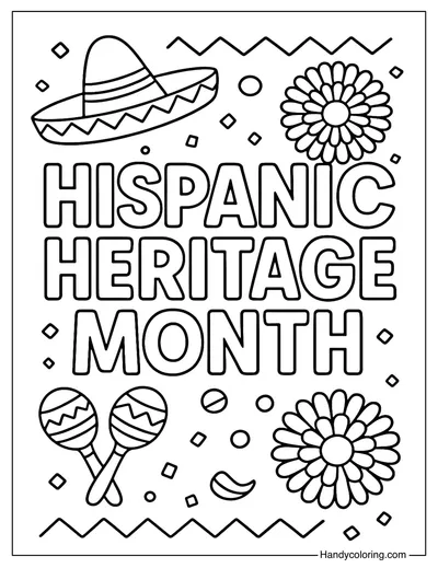 Hispanic Heritage Month Coloring Page