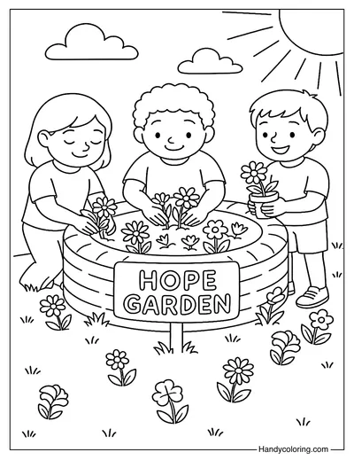 Hope Garden Coloring Page