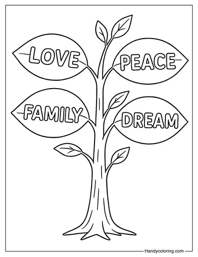 Hope Tree Coloring Page