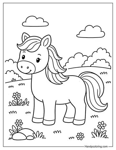 Horse Standing Calmly